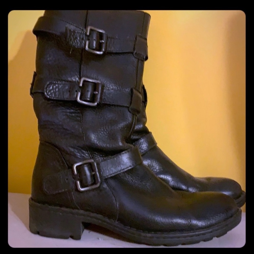 Born Moto 3 buckle boots